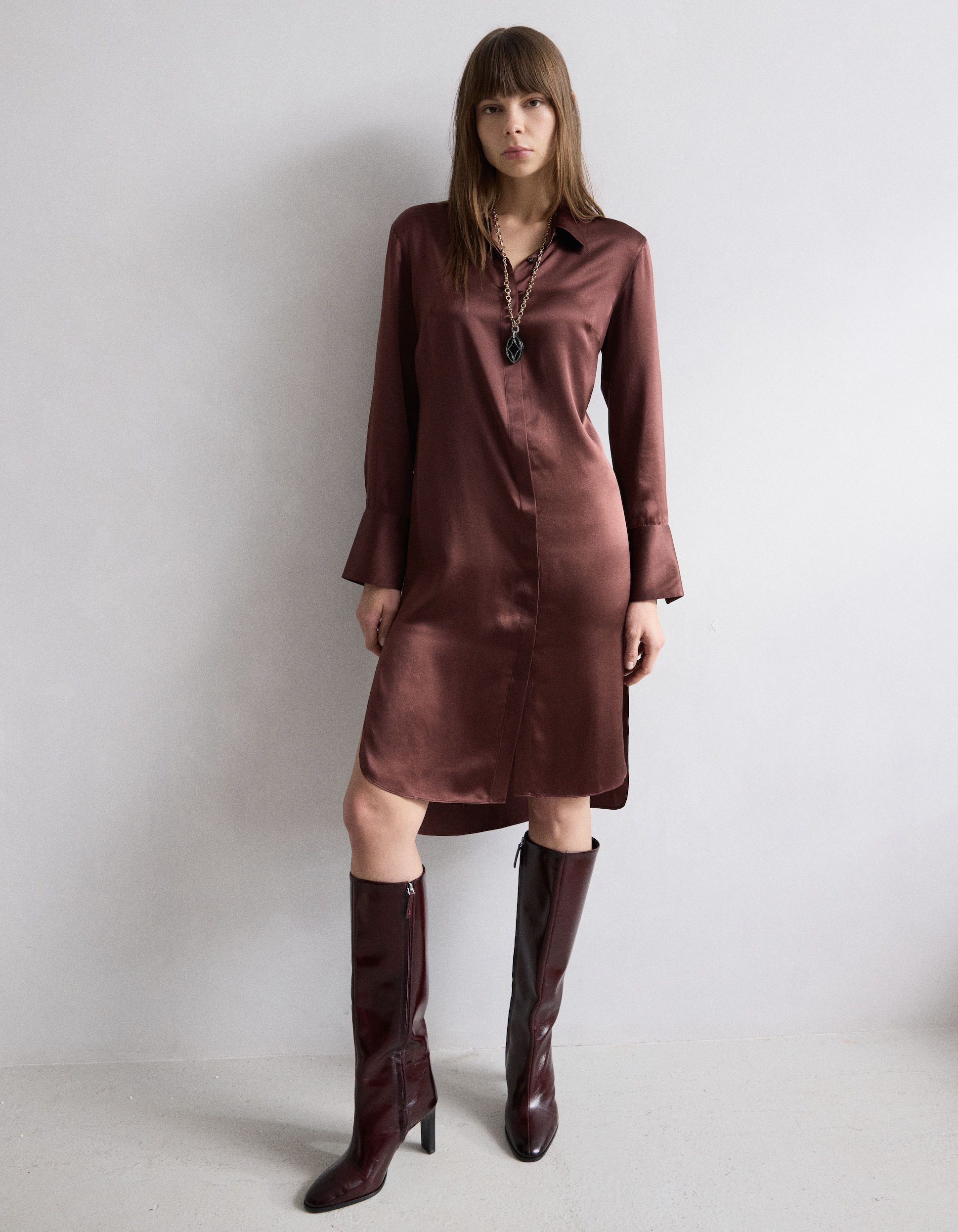Gabriella Silk Shirt Dress