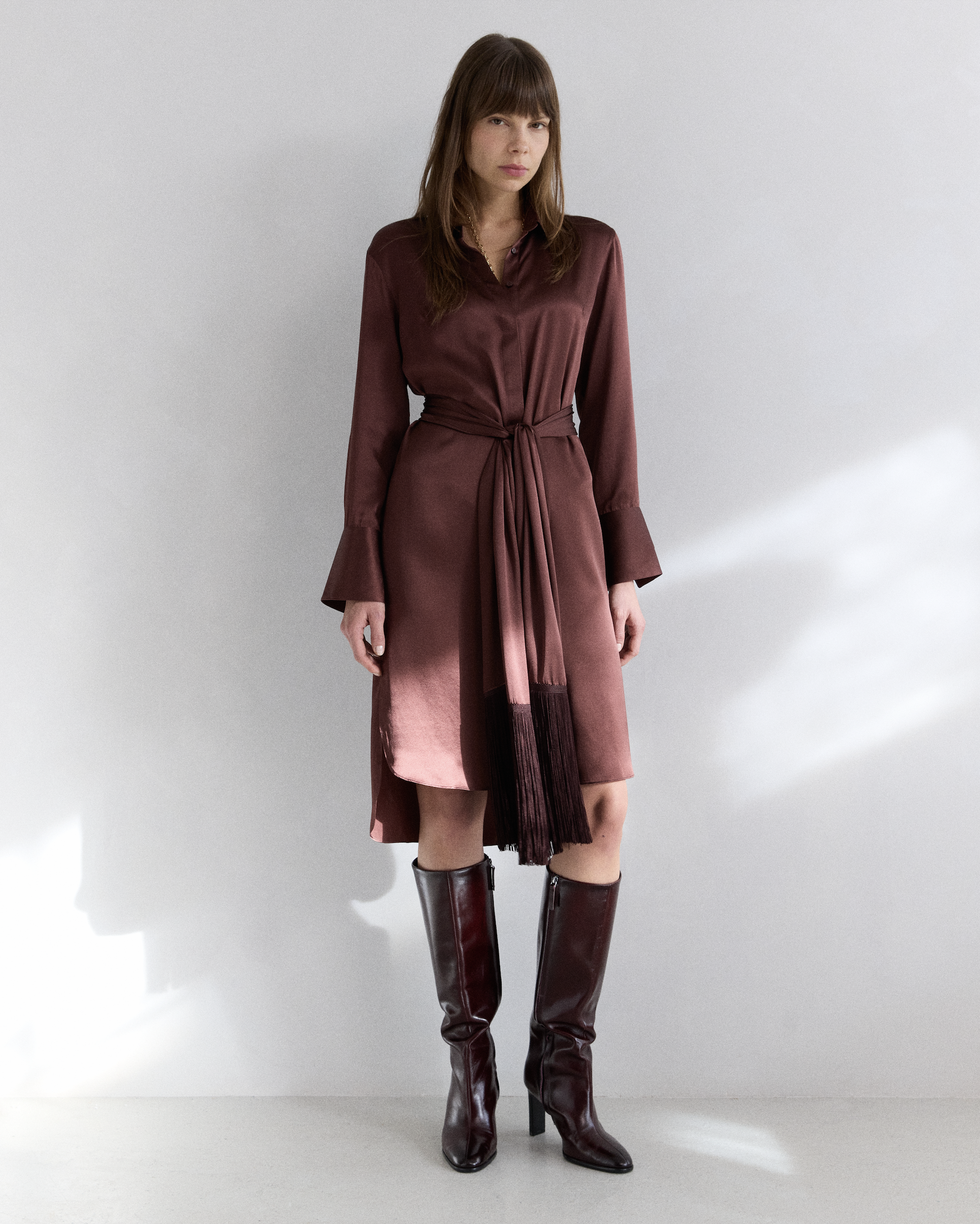 Gabriella Silk Shirt Dress