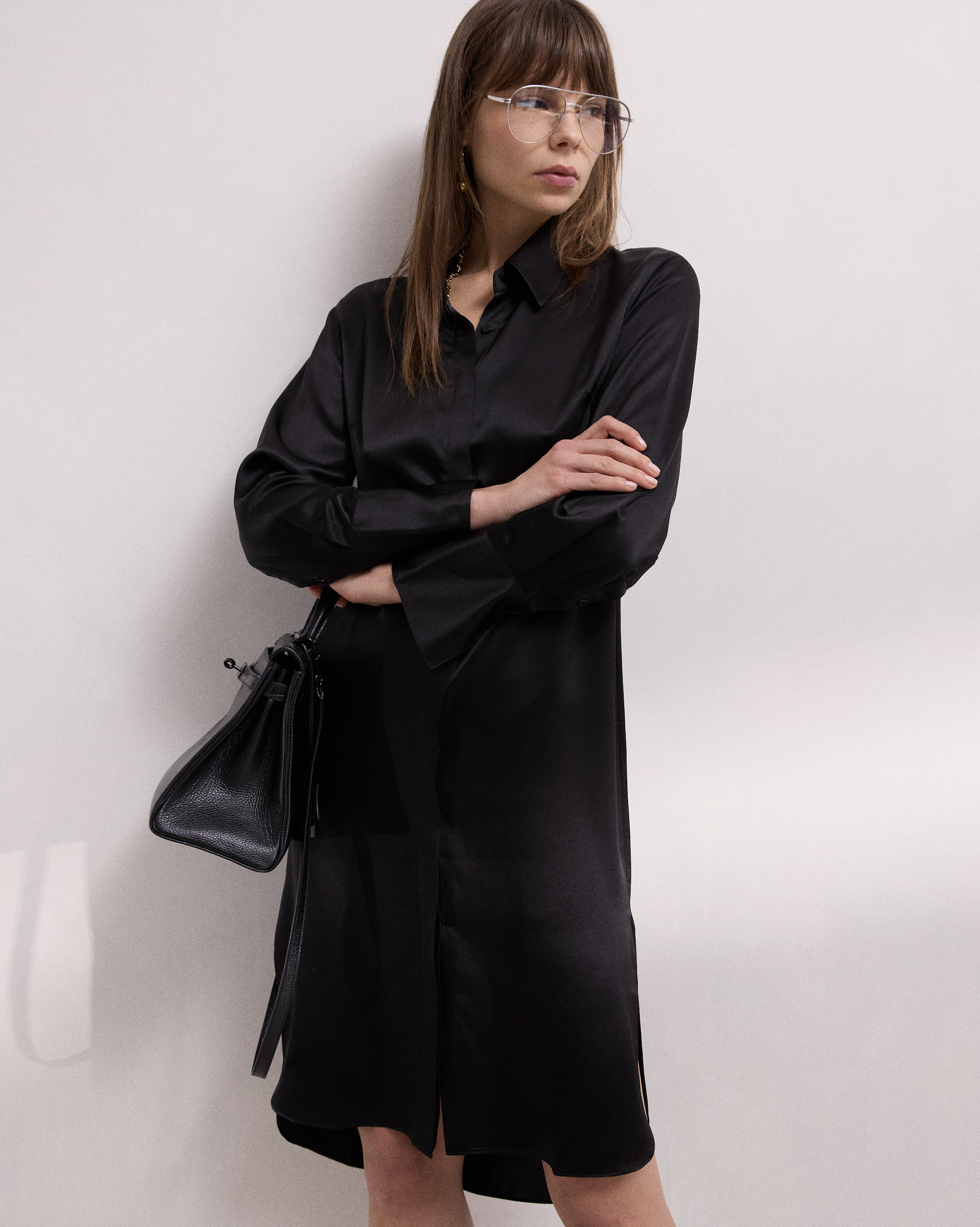 Gabriella Silk Shirt Dress