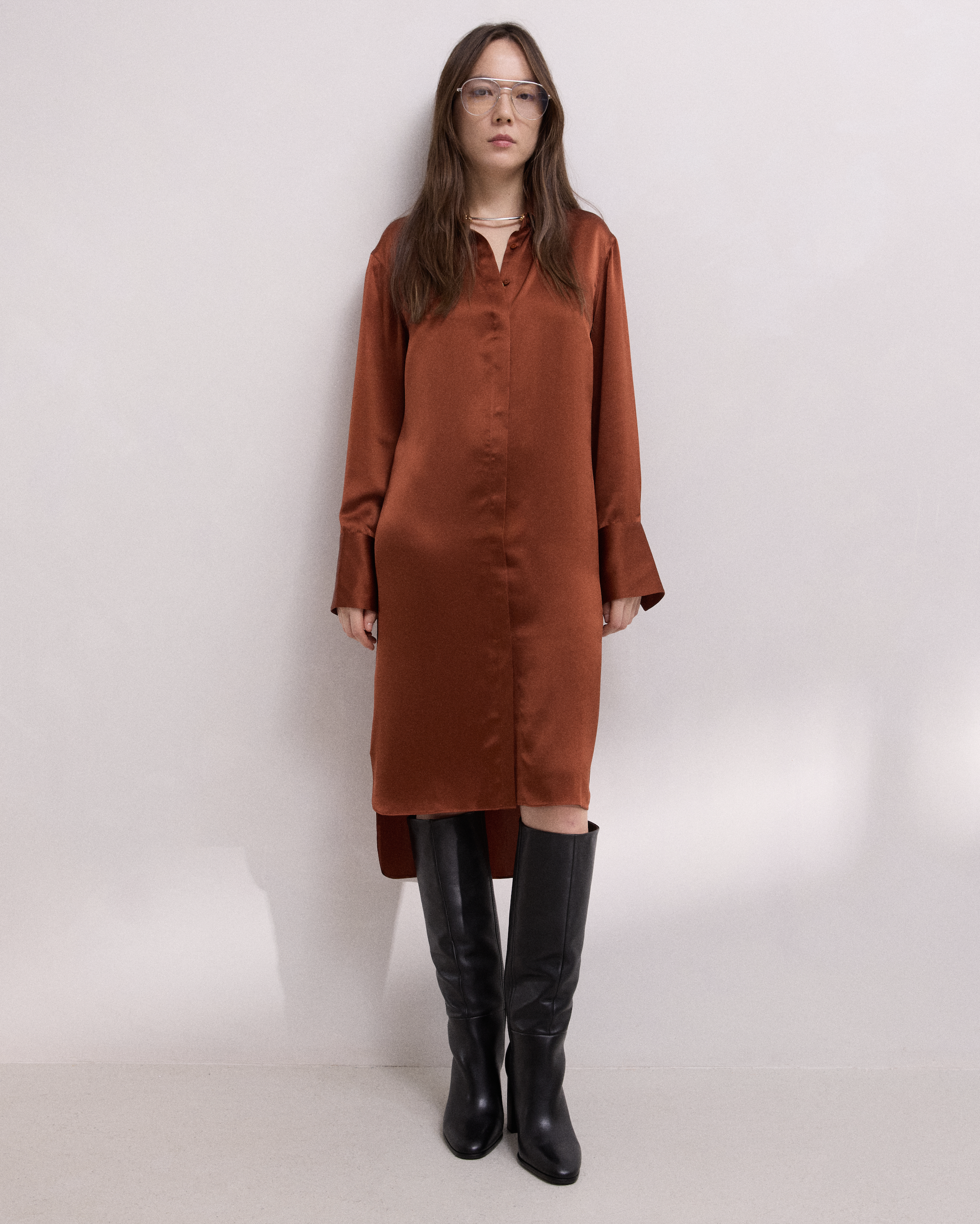 Gabriella Silk Shirt Dress