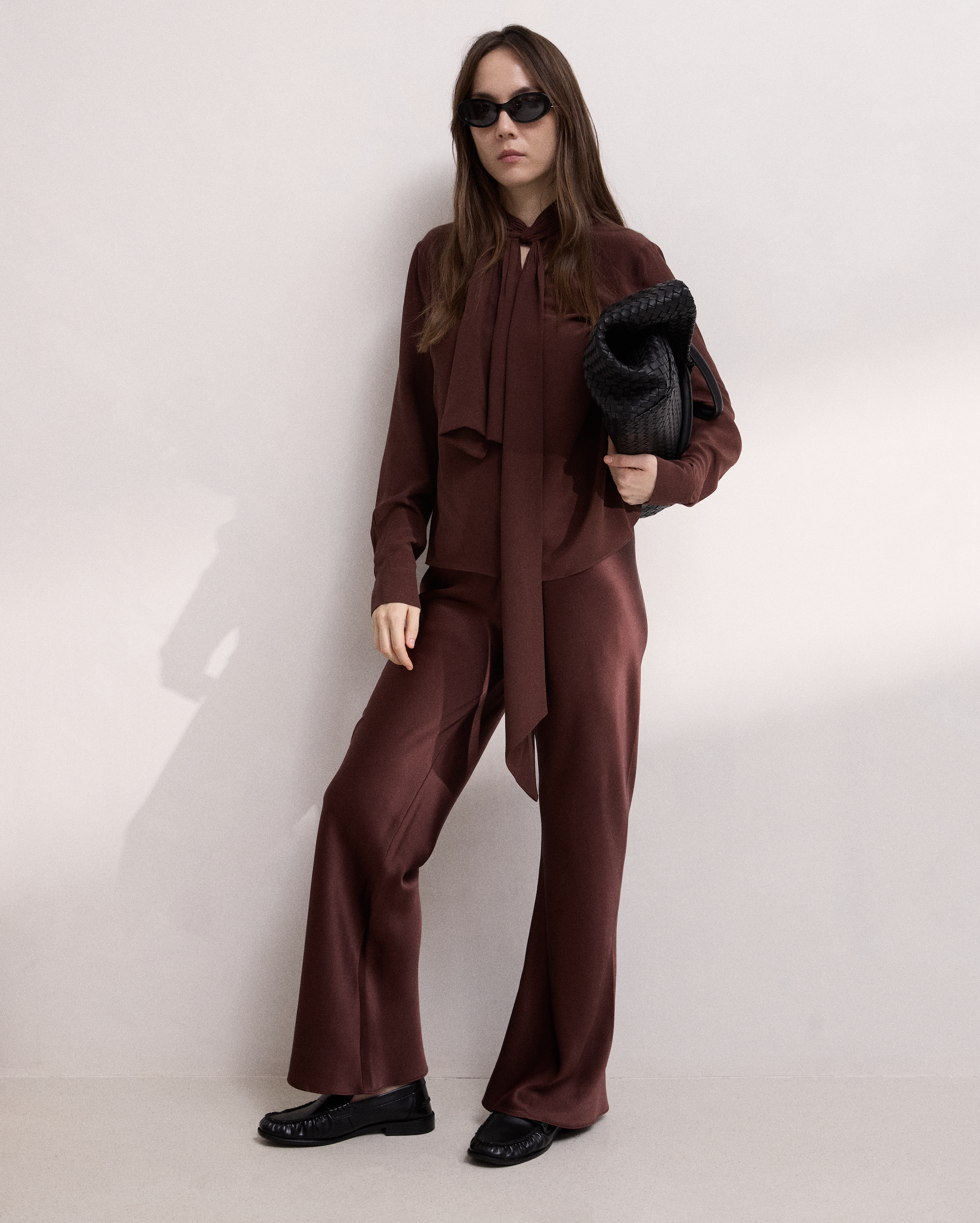 Elara Bias Cut Silk Trouser