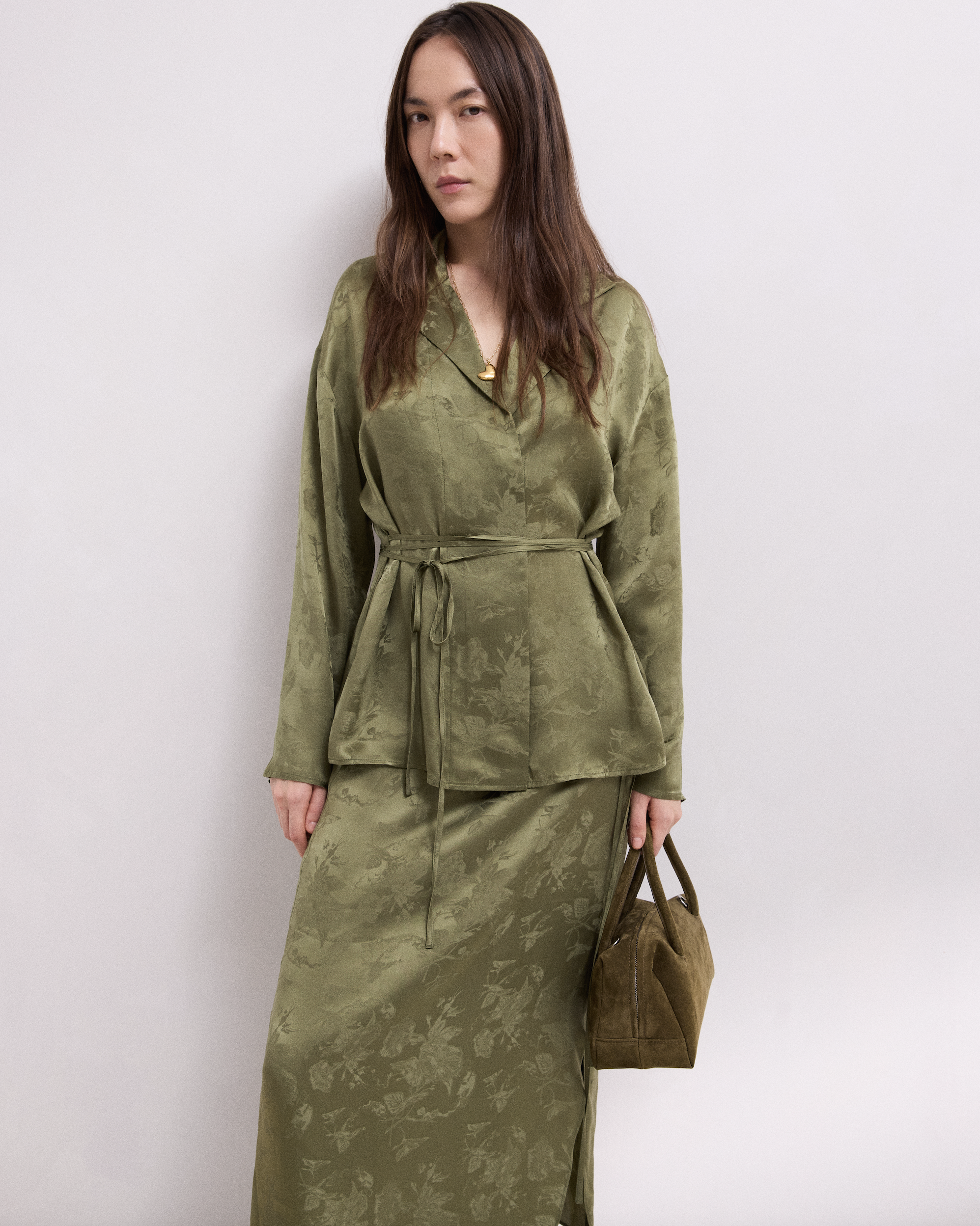 Anna Silk Jacquard Shirt